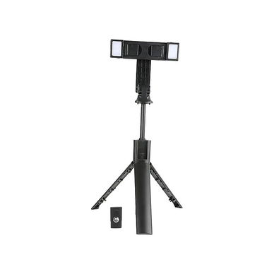 Vivitar - 36" Universal Selfie Stick Tripod, Dual Led Lights - Black