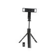 Vivitar - 36" Universal Selfie Stick Tripod, Dual Led Lights - Black Vivitar - 36" Universal Selfie Stick Tripod, Dual Led Lights - Black