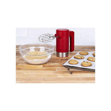 Kalorik - Cordless Electric 5-Spead Hand Mixer, Red