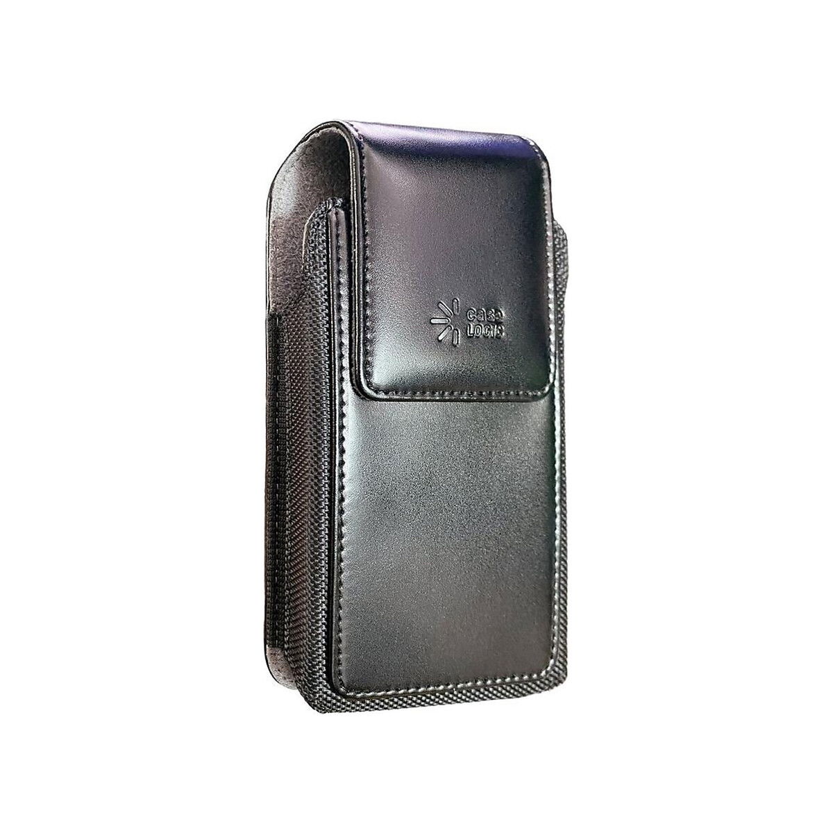 Case Logic - XXL Vertical Leather Case, Belt Holster Swivel Clip - Black