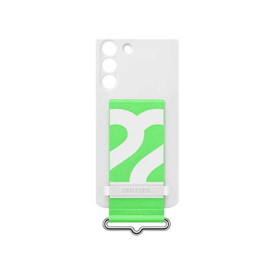 Samsung - Galaxy S22 Silicone Cover Case with Strap, White