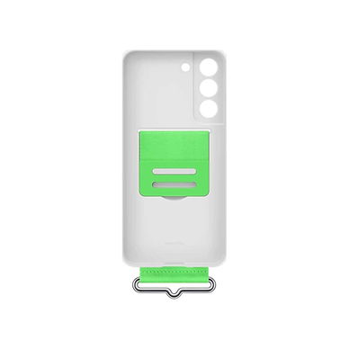 Samsung - Galaxy S22 Silicone Cover Case with Strap, White