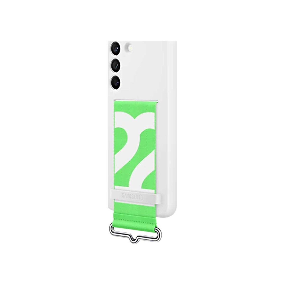 Samsung - Galaxy S22 Silicone Cover Case with Strap, White