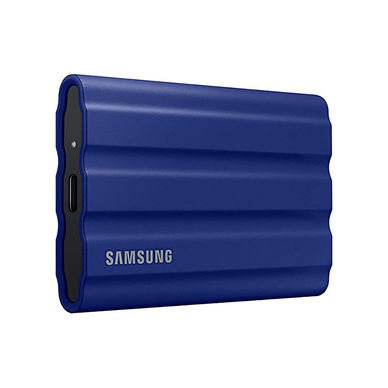 Samsung - 1TB T7 Shield Portable SSD, Blue