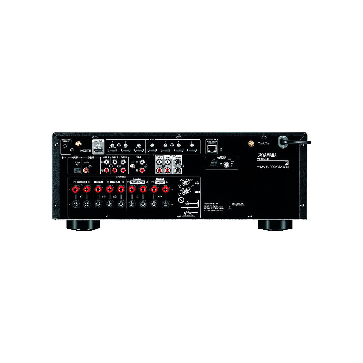 Yamaha - RX-V6A 7.2-channel AV Receiver with 8K HDMI and MusicCast - Black