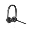 Logitech - H570e Wired USB Stereo Headset, Black Logitech - H570e Wired USB Stereo Headset, Black