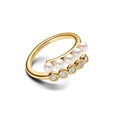 Treated Freshwater Cultured Pearls & Stones Open Ring Treated Freshwater Cultured Pearls & Stones Open Ring