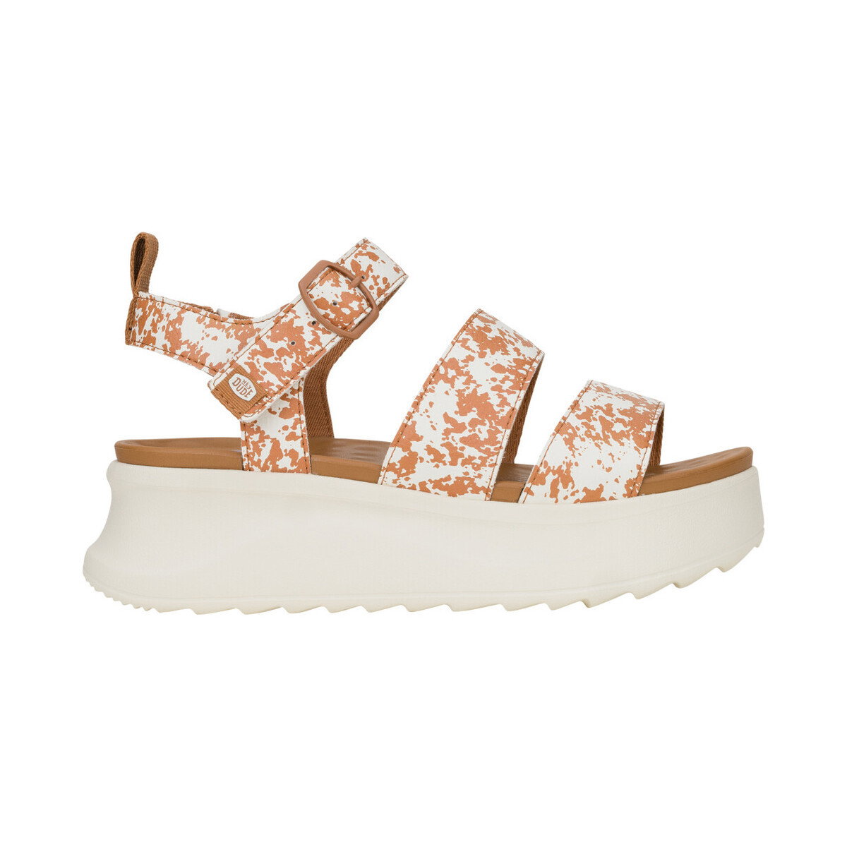 DELRAY BUCKLE ANIMAL TAN/WHI