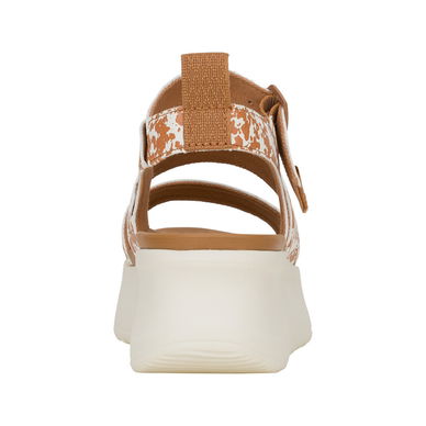 DELRAY BUCKLE ANIMAL TAN/WHI