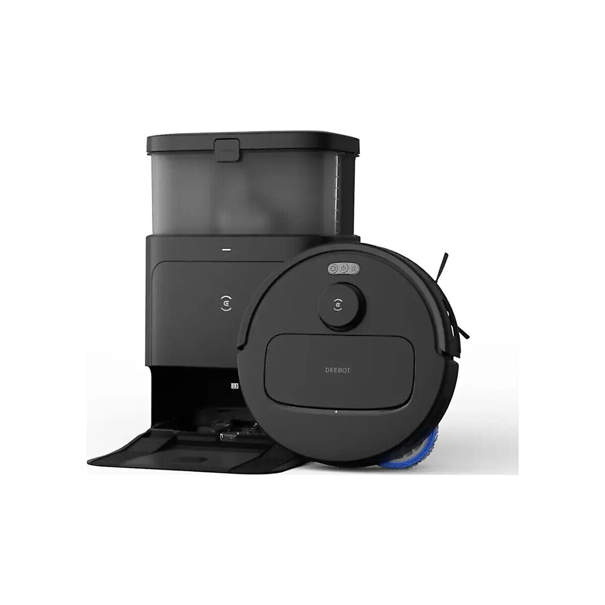 ECOVACS - Robotics, N30 PRO OMNI Robot Vacuum & Spinning Mop with Auto-Cleaning Station - Black