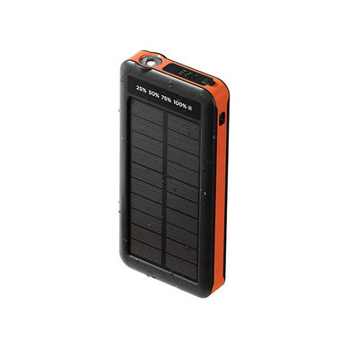 ChargeWorx - Solar Power Bank with Wireless Charging and Built-In Cables 16,000 mAh