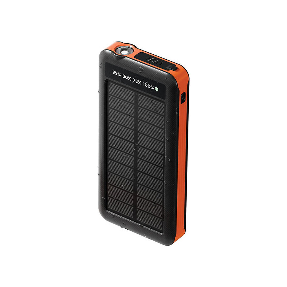 ChargeWorx - Solar Power Bank with Wireless Charging and Built-In Cables 16,000 mAh