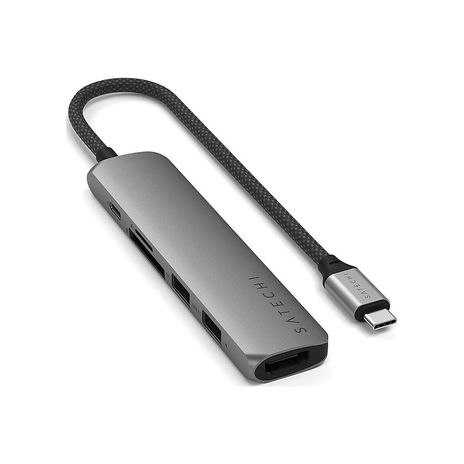 Satechi - 6-in-1 USB-C Slim Multiport Adapter - Space Gray