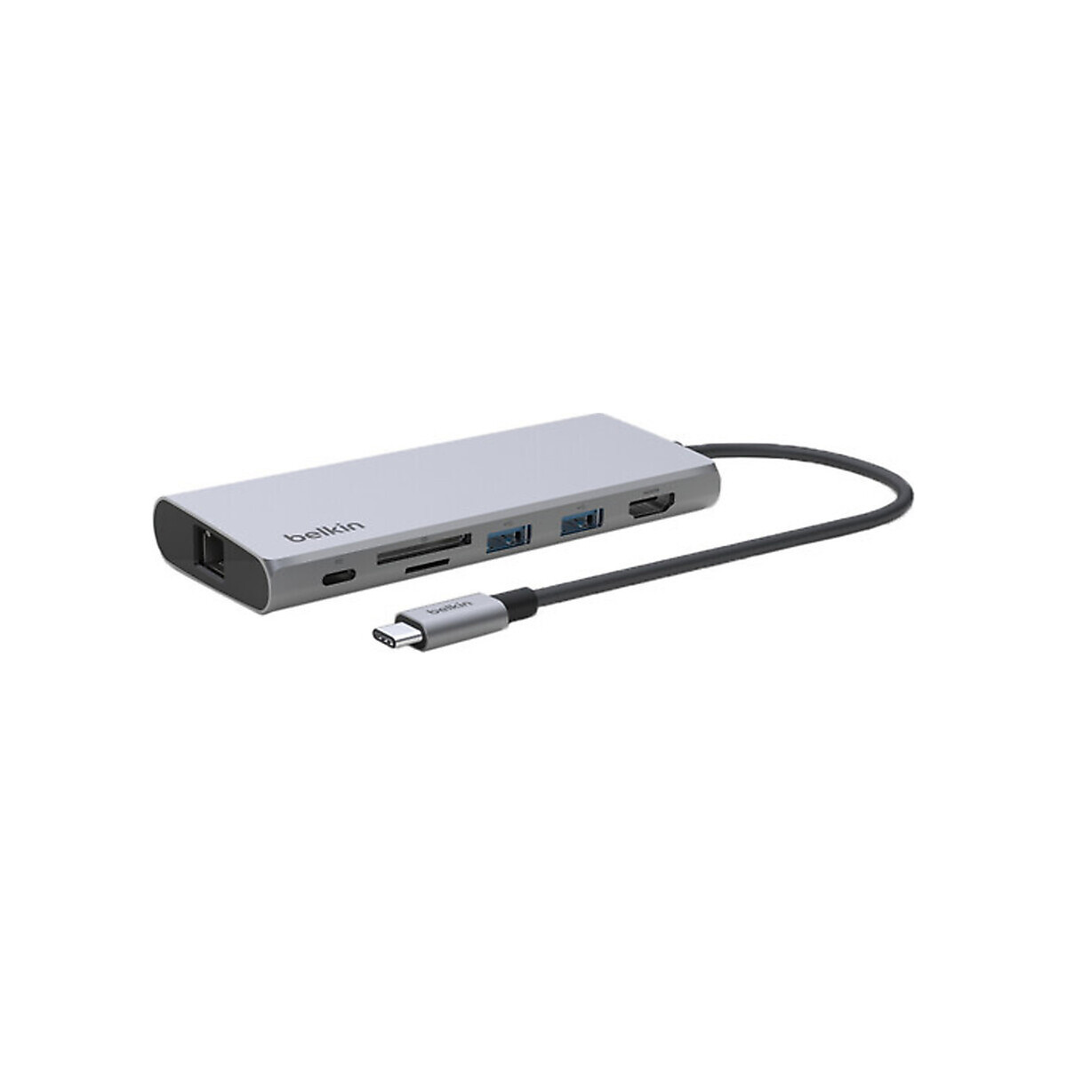 Belkin - USB-C 7-in-1 Multiport Adapter - Silver