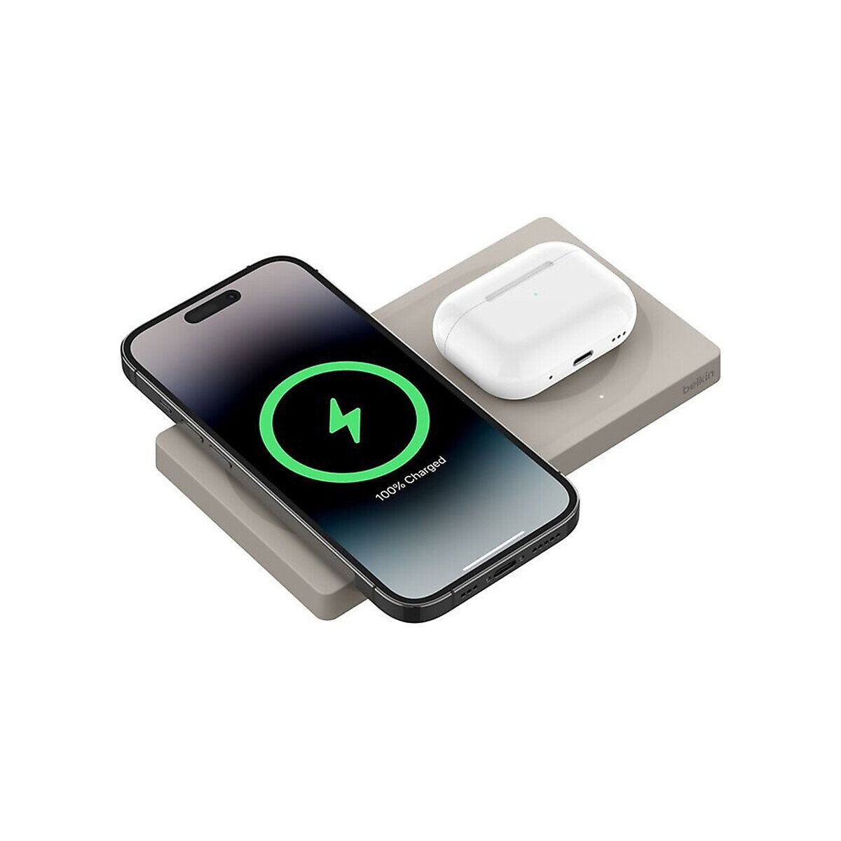 Belkin - BoostCharge Pro 2-in-1 Wireless Charging Pad with Official MagSafe Charging 15W