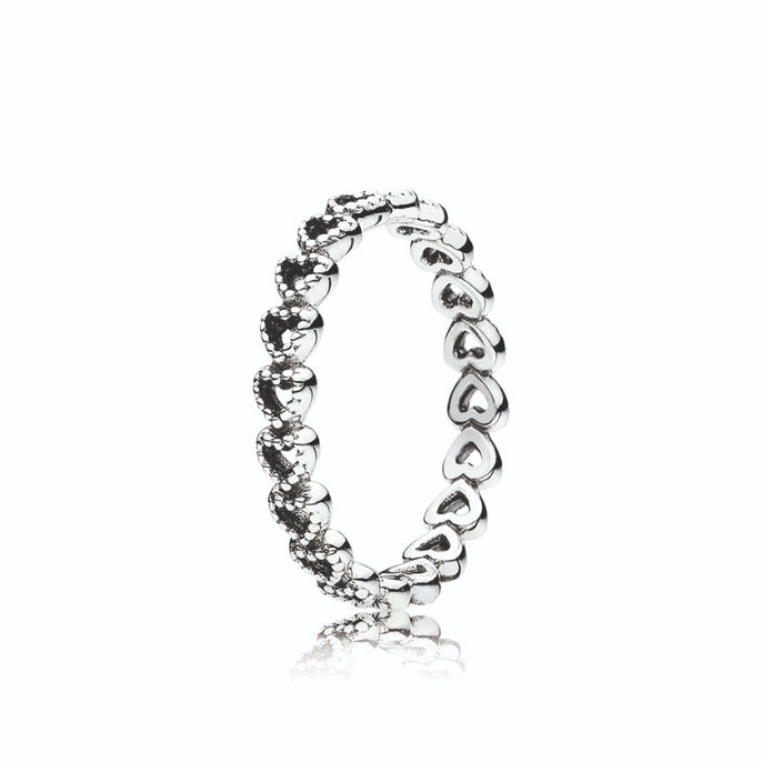 Band Of Hearts Ring Sterling Silver