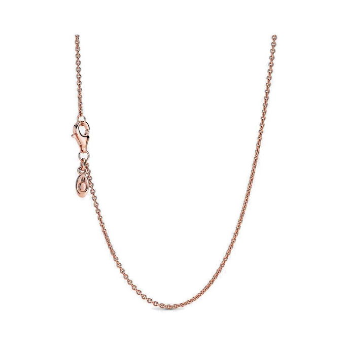 Classic Cable Chain Necklace 14K Rose Gold Plating