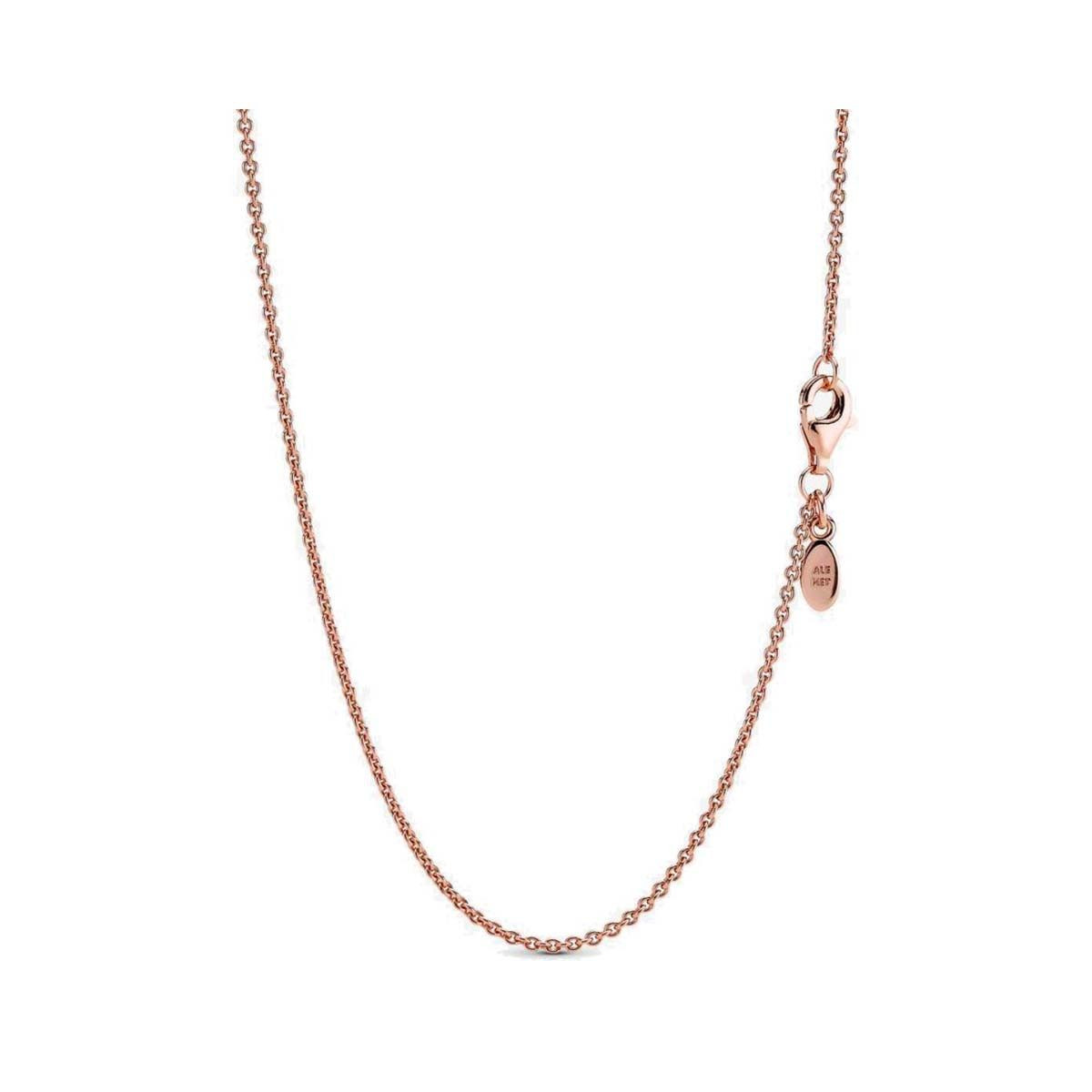 Classic Cable Chain Necklace 14K Rose Gold Plating