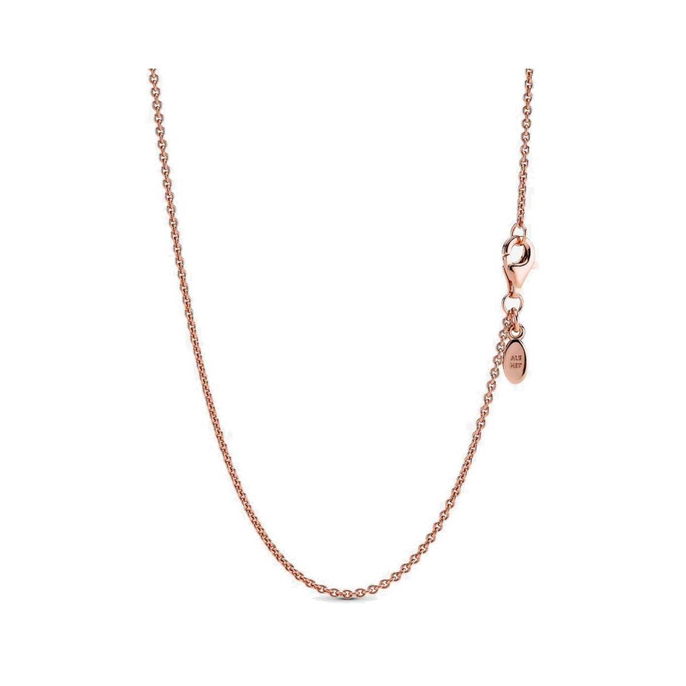 Classic Cable Chain Necklace 14K Rose Gold Plating