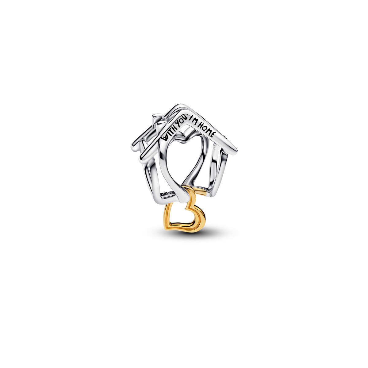 Home Silver And 14K Gold-Plated Charm