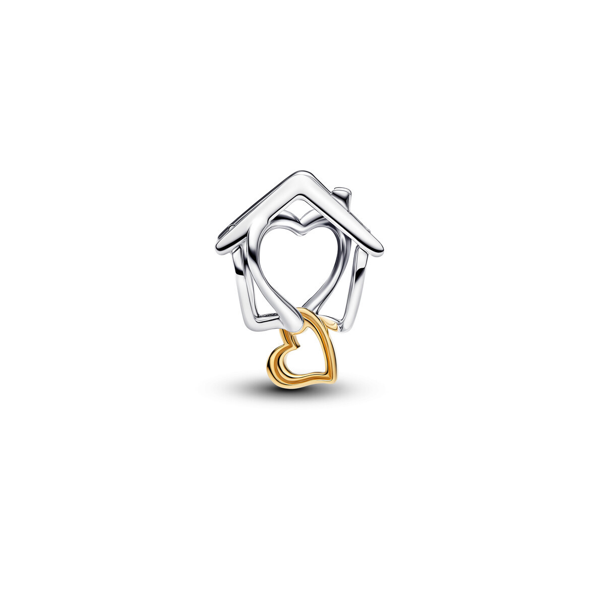 Home Silver And 14K Gold-Plated Charm