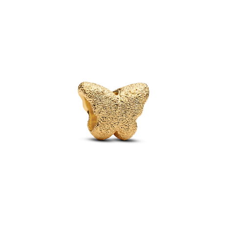 Textured Butterfly 14K Gold-Plated Mi