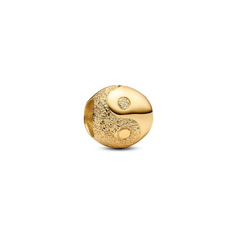 Textured Yin And Yang 14K Goldplated Mi