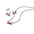 Sparkling Pink Bow Jewelry Gift Set Sparkling Pink Bow Jewelry Gift Set