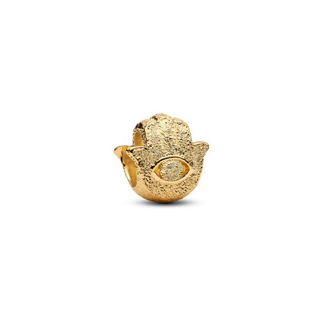 Textured Hamsa Hand 14K Gold-Plated Mi