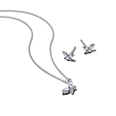 Sparkling Butterfly Jewelry Gift Set