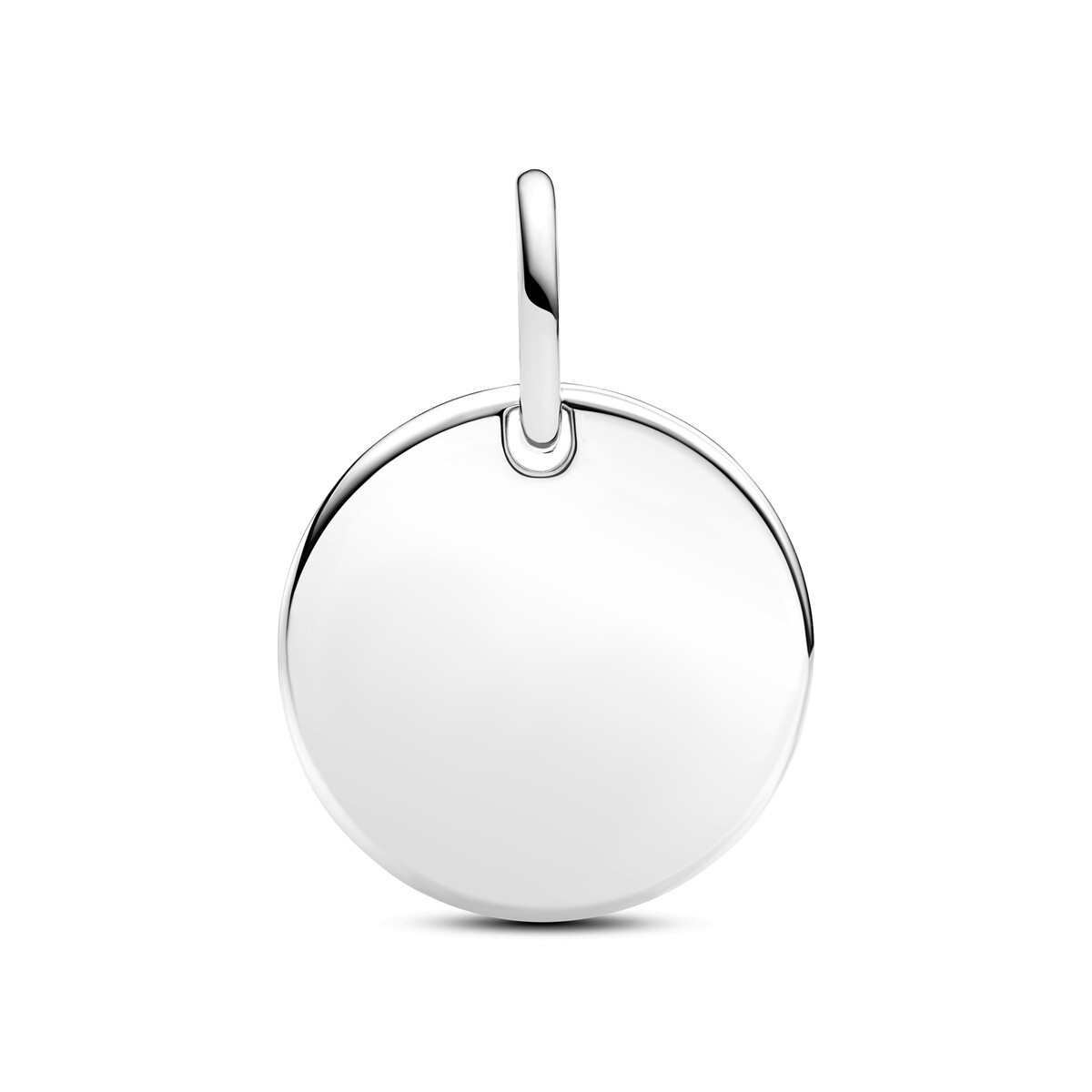 En Round Sterling Silver Pendant 0.012Ct
