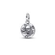 Skull Silver Medallion W Clr Cb Zir Skull Silver Medallion W Clr Cb Zir