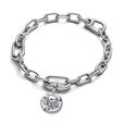 Skull Silver Medallion W Clr Cb Zir Skull Silver Medallion W Clr Cb Zir