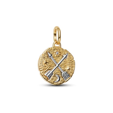 Crossing Arrows Silver & 14K Gld W Clr