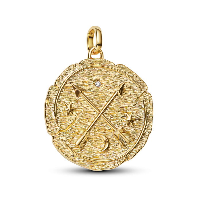Crossing Arrows 14K Gold-Pltd Medallion