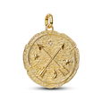 Crossing Arrows 14K Gold-Pltd Medallion Crossing Arrows 14K Gold-Pltd Medallion