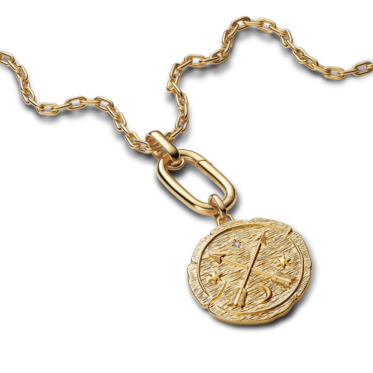 Crossing Arrows 14K Gold-Pltd Medallion