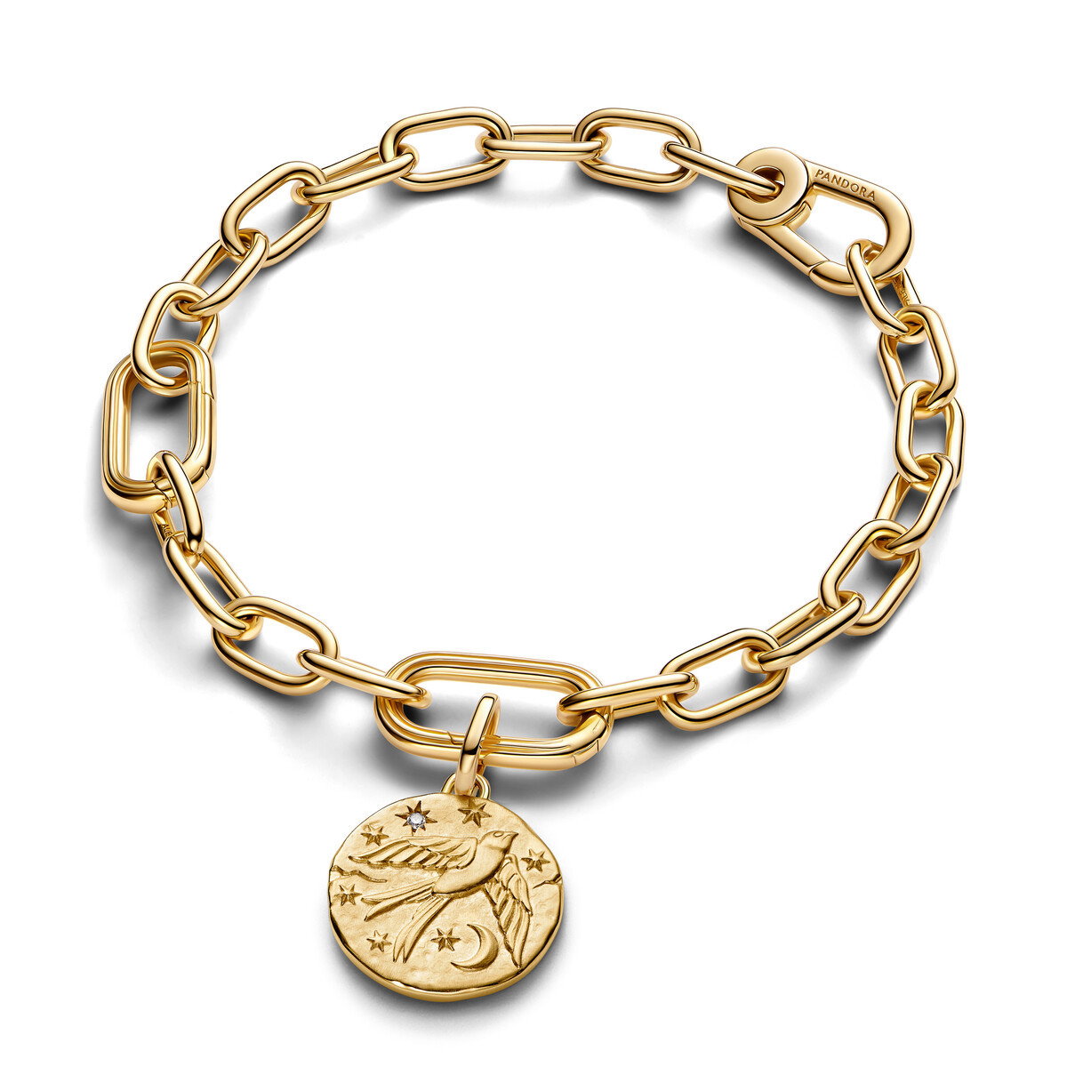 Swallow 14K Gold-Plated Medallion W Clr