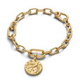 Swallow 14K Gold-Plated Medallion W Clr Swallow 14K Gold-Plated Medallion W Clr