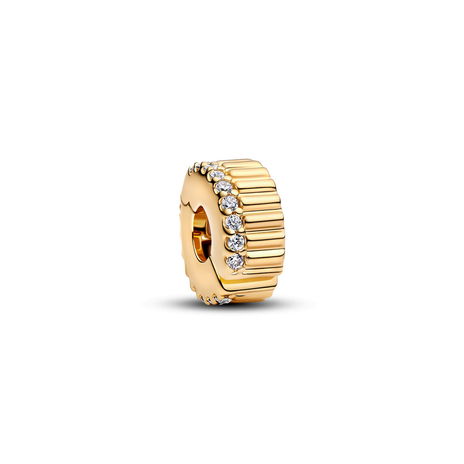 14K Gold-Plated Clip With Clear Cubiczi