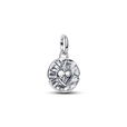 Heart Silver Medallion W Clr Cb Zir Heart Silver Medallion W Clr Cb Zir