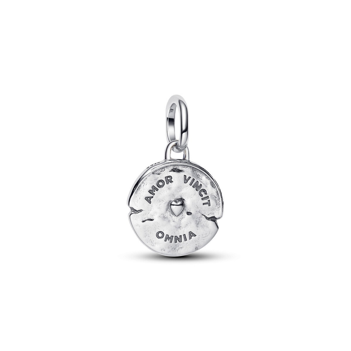 Heart Silver Medallion W Clr Cb Zir