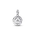 Heart Silver Medallion W Clr Cb Zir Heart Silver Medallion W Clr Cb Zir