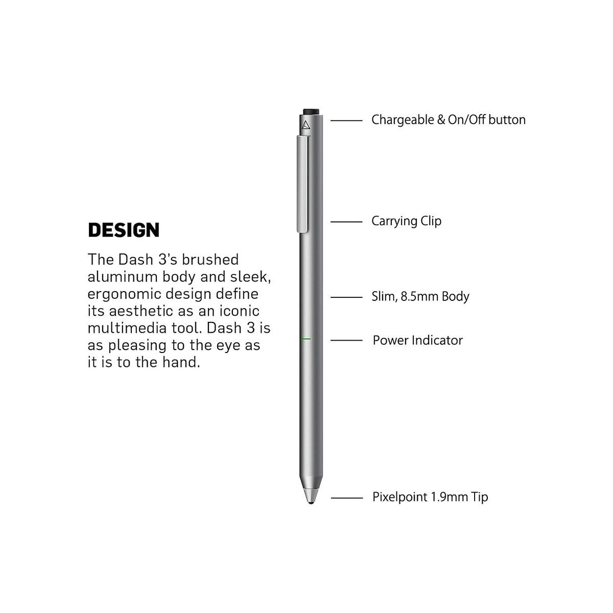 Adonit - Stylus, Dash 3 Silver