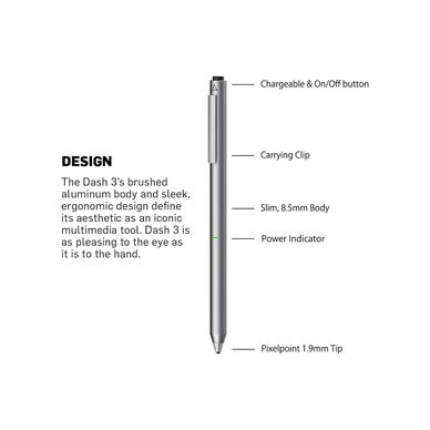 Adonit - Stylus, Dash 3 Silver