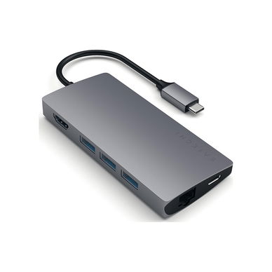 Satechi - USB-C Multi-Port Adapter 4K with Ethernet V2 - Silver