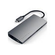 Satechi - USB-C Multi-Port Adapter 4K with Ethernet V2 - Silver Satechi - USB-C Multi-Port Adapter 4K with Ethernet V2 - Silver