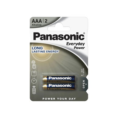 Panasonic - Battery Alkaline AAA - 2 Pack