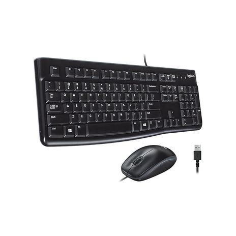 Logitech - MK120 Corded Keyboard and Mouse Combo
