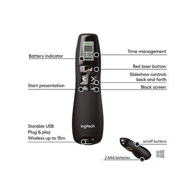 Logitech - Green Laser Presenter - 100ft
